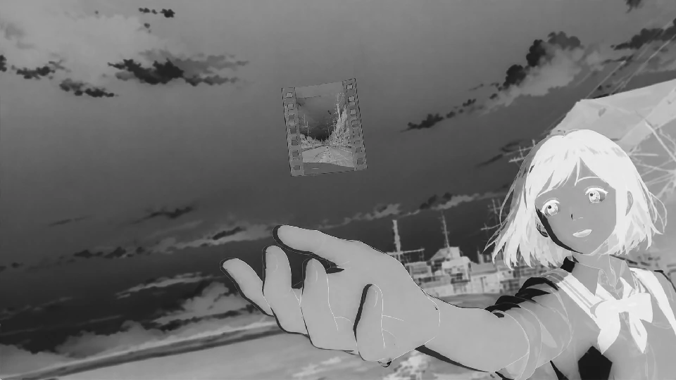 A group-chat screenshot in black and white — instantly turned into serious art
