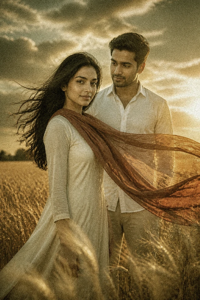A travel photo with a vintage film filter — warm tones, faded colors and film grain over the scene